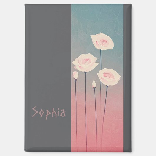 Roses, personalized マグネット (正面)
