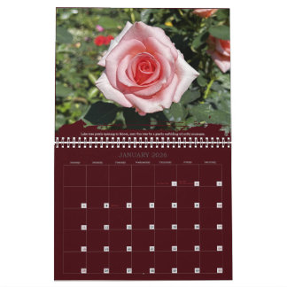Roses Photography Inspirational Quote Calendar カレンダー