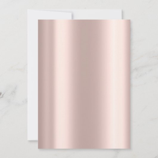 Roses Prosecco Petals Rose Gold 招待状 (裏面)