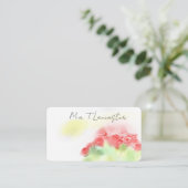 Roses, rose,watercolor purple floral business card 名刺 (スタンド正面)