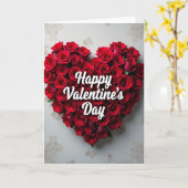 Roses Valentines Day Happy Card カード (黄色い花)