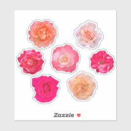 Roses Vinyl Sticker Set – 7 Unique Blooms シール