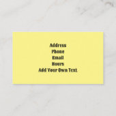 Roses With Butterfly Business Card 名刺 (裏面)