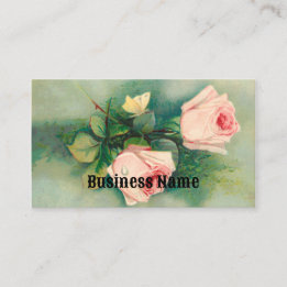 Roses With Butterfly Business Card 名刺