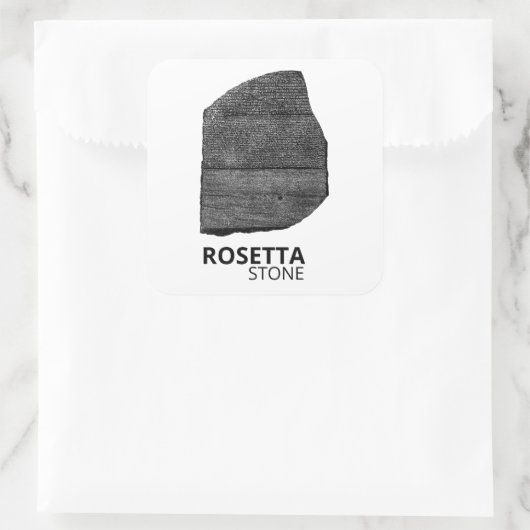 Rosetta Stone: Hieroglyph Ancient Egypt Language スクエアシール (バッグ)