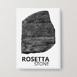 Rosetta Stone: Hieroglyph Ancient Egypt Language 缶バッジ