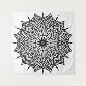 Rosette mandala ornament decor タペストリー (正面(横))