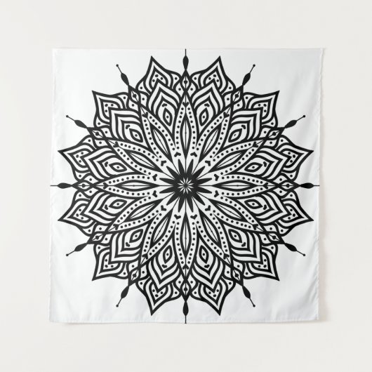 Rosette mandala ornament decor タペストリー (正面)