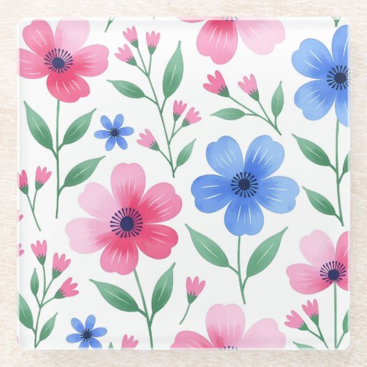  Rosewater Bloom Delight ガラスコースター (正面)