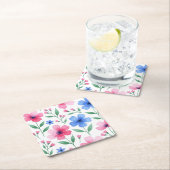  Rosewater Bloom Delight スクエアペーパーコースター (インサイチュ)