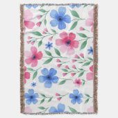  Rosewater Bloom Delight スローブランケット (正面縦)
