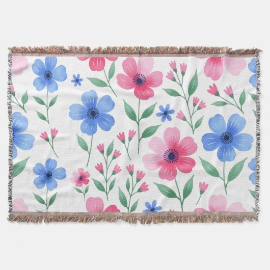  Rosewater Bloom Delight スローブランケット (正面)