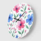  Rosewater Bloom Delight ラージ壁時計 (傾斜)