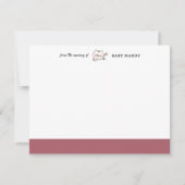 Rosewood Cute Cat Nursery Stationery Note Card 招待状 (正面)