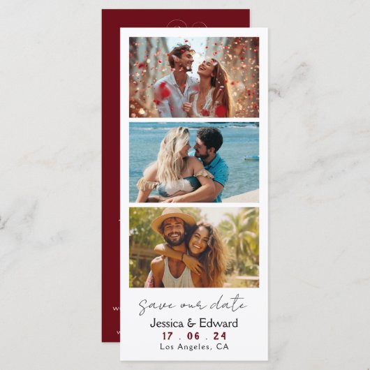 Rosewood Save The DateフォトブースQrコード (正面/裏面)