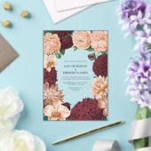 Rosewood, Terracotta Blush & Apricot Silk Wedding アクリル招待状 (インサイチュ (ウェディング))