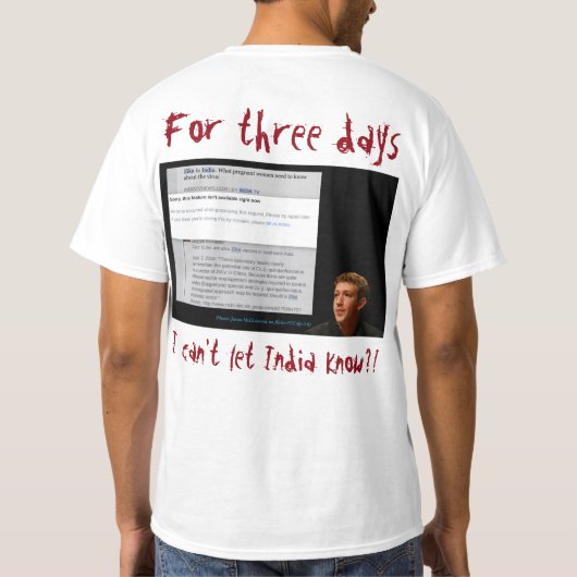 RoseWritesがマーク・シャツを試している Tシャツ (裏面)