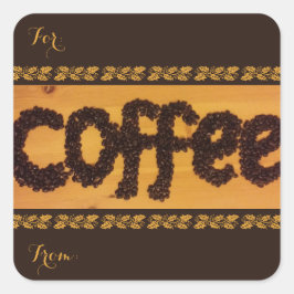 RoseWritesによるコーヒー愛好家のステッカー スクエアシール