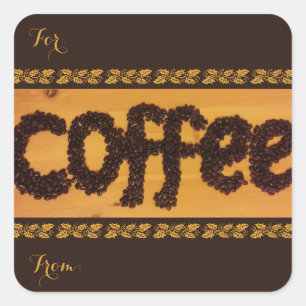 RoseWritesによるコーヒー愛好家のステッカー スクエアシール