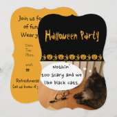 RoseWritesによるハロウィンパーティーの招待状（フレンドリー） 招待状 (正面/裏面)