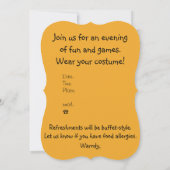 RoseWritesによるハロウィンパーティーの招待状（フレンドリー） 招待状 (裏面)