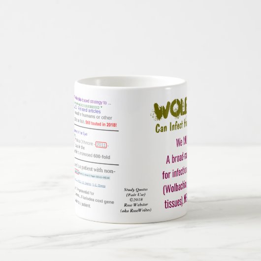 RoseWritesによるヒトと哺乳類のWolbachia遺伝子 コーヒーマグカップ (中央)
