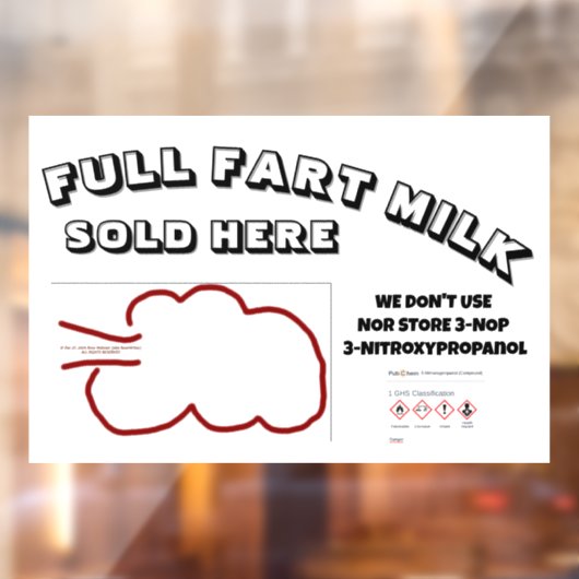 RoseWritesによるフルファートミルクのウィンドウにしがみつく ウィンドウサイン (シート2)