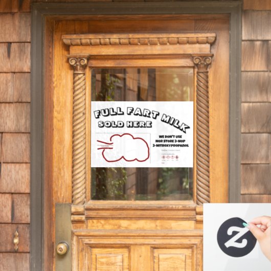 RoseWritesによるフルファートミルクのウィンドウにしがみつく ウィンドウサイン (ホームデコレーション)