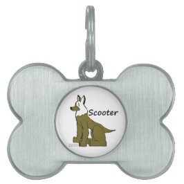 RoseWritesによるボーン型ペットタグ ペットネームタグ