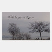 RoseWritesによる犬のステッカーに話す 長方形シール (正面)