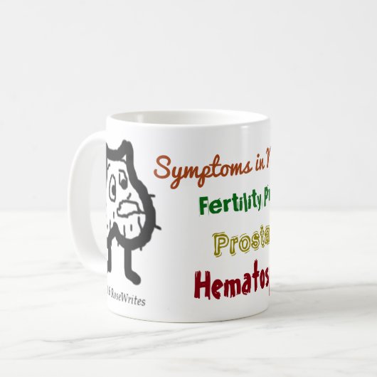 RoseWritesによる男性Zika Mugの症状 コーヒーマグカップ (正面左)