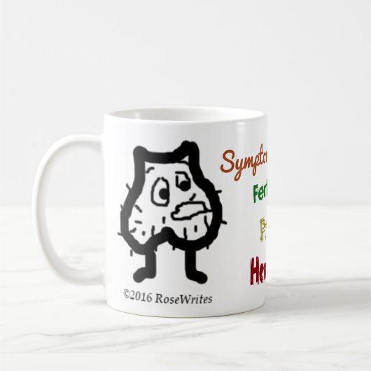 RoseWritesによる男性Zika Mugの症状 コーヒーマグカップ (左)