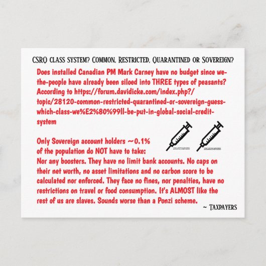 RoseWritesによる農民の種類3 シーズンポストカード (正面)