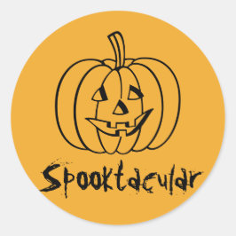RoseWritesによるSpooktacular Pumpkinのステッカー ラウンドシール