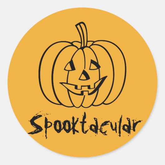 RoseWritesによるSpooktacular Pumpkinのステッカー ラウンドシール (正面)