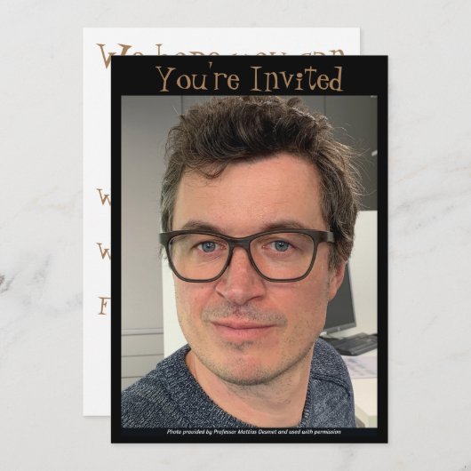 RoseWritesのマティアス・デスメット招待状教授 招待状 (正面/裏面)