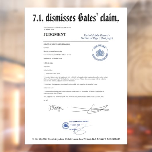 RoseWritesウィンドウの固定によってゲートの要求を却下 ウィンドウサイン (シート2)