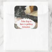 RoseWritesリラックスによるCatステッカー スクエアシール (バッグ)