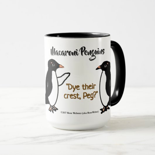 RoseWrites救済 Mugのマカロニペンギン マグカップ (正面右)