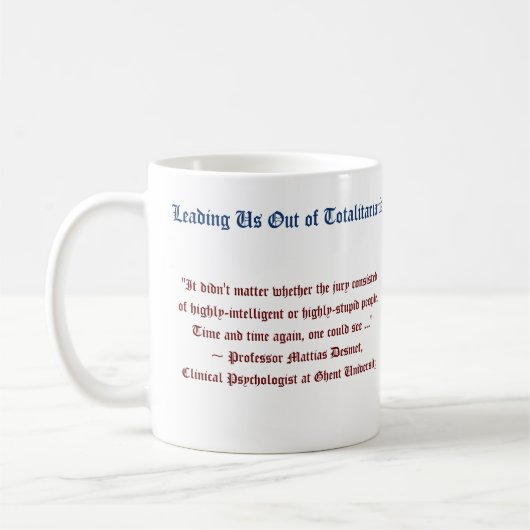 RoseWrites教授Mattias Desmet Mug氏 コーヒーマグカップ (左)
