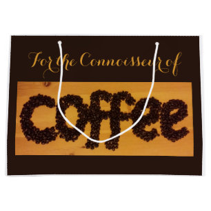 RoseWrites著コーヒー恋人のギフトバッグ ラージペーパーバッグ