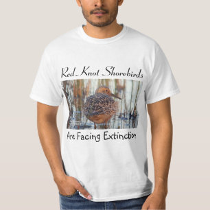 RoseWrites著赤い結び目の浜鳥の顔の絶滅 Tシャツ