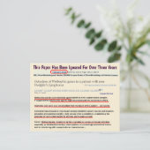 RoseWrites著3年以上無視される インビテーションポストカード (スタンド正面)