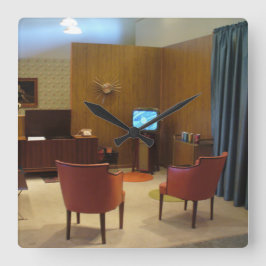 RoseWrites著60年代の居間の柱時計 スクエア壁時計