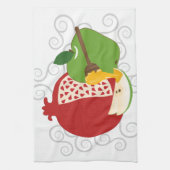 Rosh Hashanaの休日の台所装飾 キッチンタオル (縦)