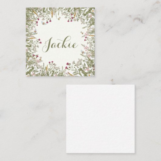 Rosh Hashanaフローラインスパイアネーム・カード エンクロージャーカード (正面/裏面)