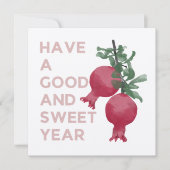 Rosh Hashanaユダヤ人の新年を願う。ポメグラネイト (正面)