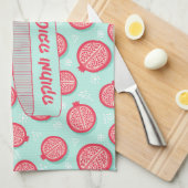 Rosh Hashanaユダヤ人新年がザクロを願う キッチンタオル (四つ折り)