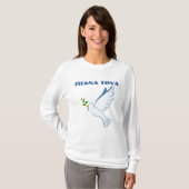 Rosh Hashanaユダヤ正月鳩シャツ Tシャツ (正面フル)