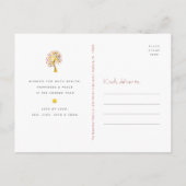 Rosh Hashana Burgundy Gold Foil はっきりした of Life シーズンポストカード (裏面)